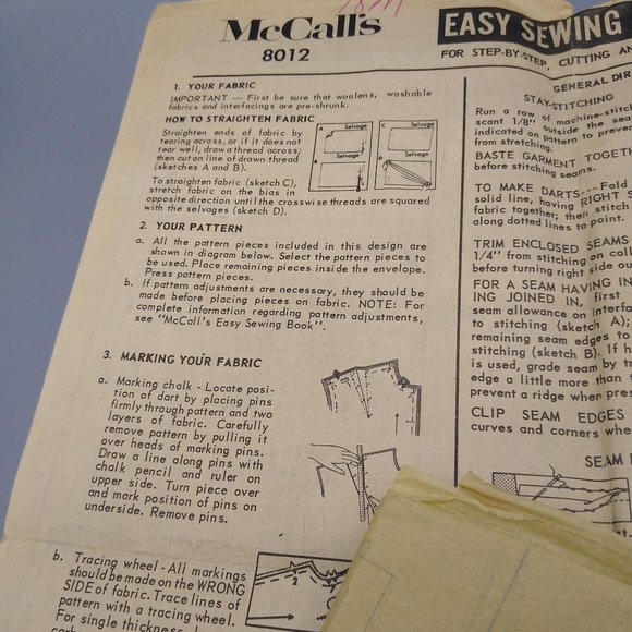 UNCUT Vintage Sewing PATTERN McCalls 8012, Misses and Junior 1965 Dress in Two L - Picture 1 of 2